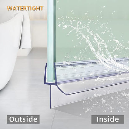 Frameless Shower Door Bottom Seal 2-Pack Think 1/4"(6mm) Long 36''(914mm) Shower Door Sweep to Create a Water Barrier Shower Door Seal Strip Design to Stop Leaks