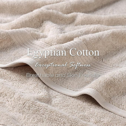 Superior Egyptian Cotton Face Towel/Washcloth Set, Small Towels for Home Bathroom, Master, Guest Bath, Decor Essentials, Quick Dry, Absorbent, Spa, Hotel, Resort, Adult, Kids, Set of 10, Stone