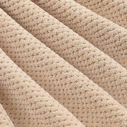 YTYC Towels,29x59 Inches Extra Large Bath Towels for Bathroom Super Soft Quick Dry Light Weight Waffle Microfiber Shower Towels 80% Polyester 20% Nylon (Beige,4 Piece)