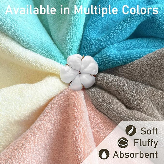 Bath Hand Towels Set of 4, 14"x30" - 100% Cotton | Light Weight | Thick 480 GSM | Soft | Absorbent, Yellow Hand Towels for Bathroom | Showering | Guest Use, Bathroom Essentials & Home Decor