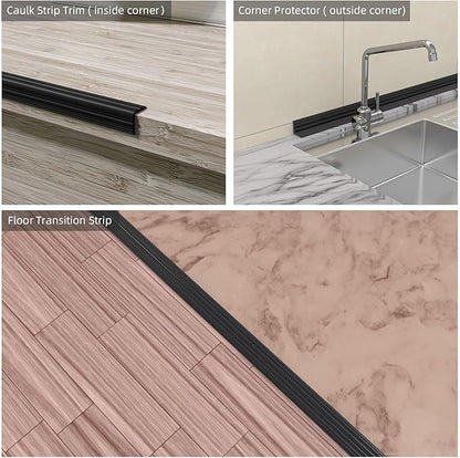 10FT Flexible Wall Corner Protector Moulding Trim, Peel and Stick Inside & Outside Wall Corner Guards Edge Protector,Self Adhesive Molding Trim Strip for Edge Ceiling