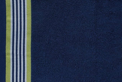 CASA COPENHAGEN He & She 4 Pieces Large Bath Towel Set- Violet Indigo + Teal Green, 550 GSM, Designed in Denmark Made of Soft Egyptian Cotton for Bathroom, Kitchen & Shower