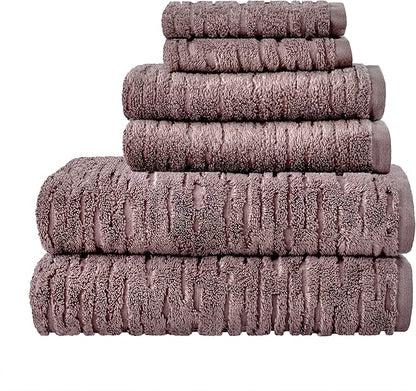 SKL Home CloudSoft Cotton Luxury 4-Piece Washcloth Set, Soft Plum