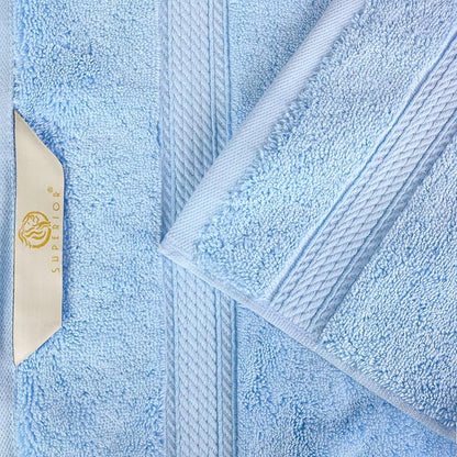 BLUENILEMILLS Premium Towel Collection, Egyptian Cotton Towels for Shower and Bathroom 2-Piece Bath Sheet Set, 34" x 68", Light Blue by Blue Nile Mills
