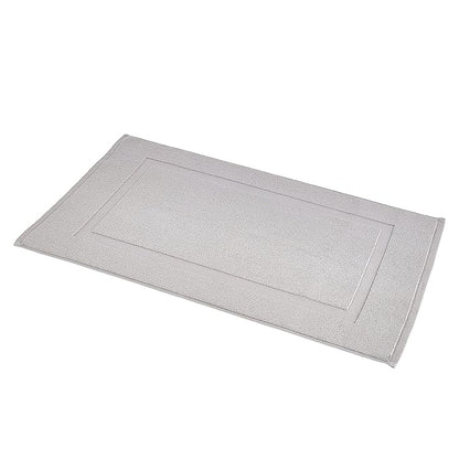 Amazon Basics Banded Bathroom Bath Rug Mat, Light Gray, 31 inches L x 20 inches W