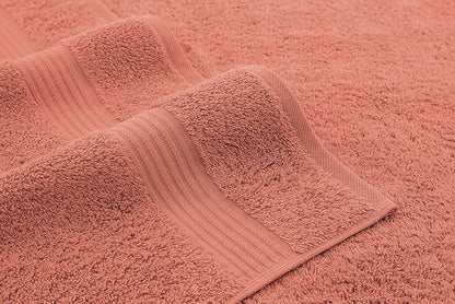 American Veteran Towel, Hand Towels for Bathroom Set of 4, 100% Cotton Turkish Hand Towel Sets, Soft Hand Face Towels, Coral Hand Towels
