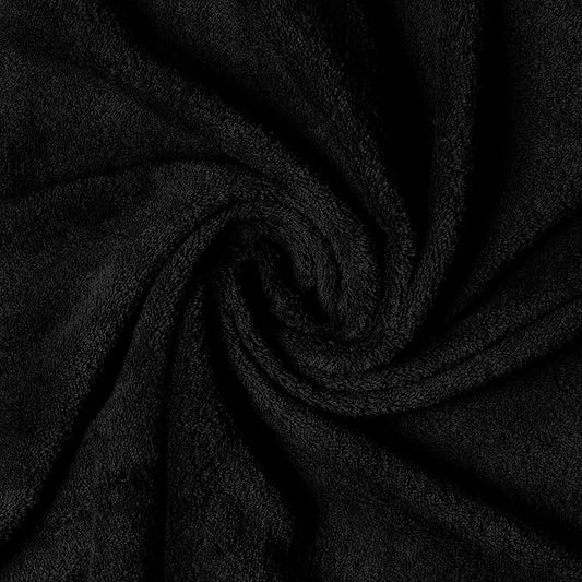 Melissa Linen, Bath Sheet, 100% Turkish Cotton Towel for Bathroom, Absorbent, Quick Dry, Durable and Soft Shower Towel, 35 in x 60 in Large, Spa and Hotel Quality, Jet Black