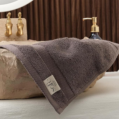 SOFE H&L | Olea Luxury Turkish Cotton Bath Towel Set of 1 : 1 Jumbo Bath Towel - Dark Gray | Premium, Soft, Durable, Absorbent | XL Bath Towels Oversized