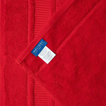 Melissa Linen, Soft Washcloths Set of 4 100% Turkish Cotton Small Hand Towels for Bathroom, Face, Kitchen and Body, 12" x 12" Quick Dry, Absorbent Wash Cloths - Red Washcloths