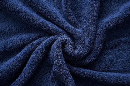 American Veteran 100% Cotton Turkish 6 Piece Luxury Towel Set - 2 Bath, 2 Hand, 2 Washcloths in Navy Blue
