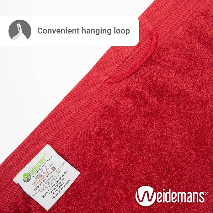 100% Cotton Washcloths Set 13” x 13” | Burgundy Towels | Set of 24 Ultra Soft and Highly Absorbent Washcloths Sets for Bathroom, Gym, Hotel, Spa | Machine Washable Face Towel