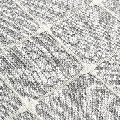 MitoVilla Grey Boho Extra Long Shower Curtain 72 x 84, Light Grey Modern Farmhouse 84 inch XL Polyester Linen Texture Tassel Fabric Shower Curtain Set with Hooks for Cottagecore Country Bathroom Decor