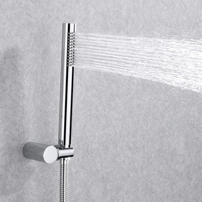 SUMERAIN Rain Shower System, Wall Mounted Bathroom Shower Faucet Set with 8" Shower Head and Brass Hand Shower, Rough in Valve Included