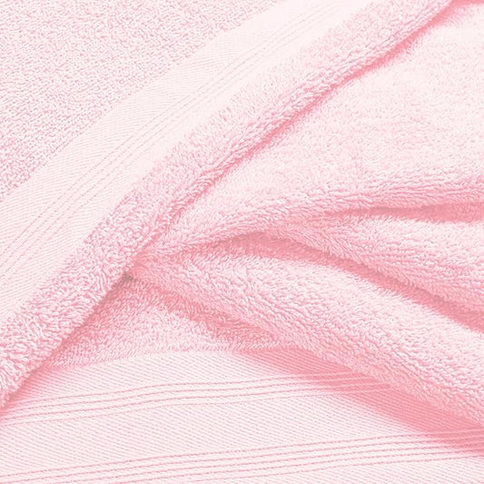 Ultra Soft 3 Pack Cotton Towel Set, Contains a Bath Towels 28x55 inch, a Hand Towels 16x24 inch & a Wash Coths 12x12 inch, Ideal Everyday use, Compact & Lightweight - Pink, Medium
