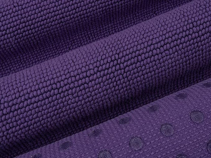 Cotton Paradise 100% Cotton Non Slip Bath Mats for Bathroom, 20x34 inch Soft Absorbent Quick Dry Machine Washable Floor Bath Mat, Purple Bath Rug