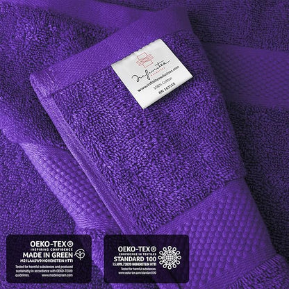 Infinitee Xclusives – Luxury Bath Sheets Towels – 1 Pack 600 GSM (35X70 Inches) – 100% Ring Spun Cotton Large Bath Towels for Bathroom (Profound Purple, Bath Sheets - Pack 1)