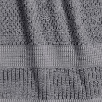 NY Loft 100% Cotton 2 Pack Bath Sheet Towel Set | Extra Large Oversize Bath Towels | Absorbent & Quick-Dry | Textured and Durable Cotton | Charcoal
