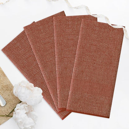 Homaxy Premium Kitchen Towels(18”x 28”, 6 Pack), Large Cotton Kitchen Hand Towels, Flat and Terry Dish Towels, 380 GSM Highly Absorbent Tea Towel Set with Hanging Loop, Rust