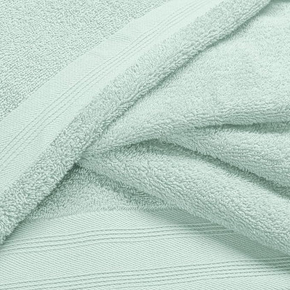 Ultra Soft 6 Pack Cotton Towel Set, Contains 2 Bath Towels 28x55 inch, 2 Hand Towels 16x24 inch & 2 Wash Coths 12x12 inch, Ideal Everyday use, Compact & Lightweight - Sea Green