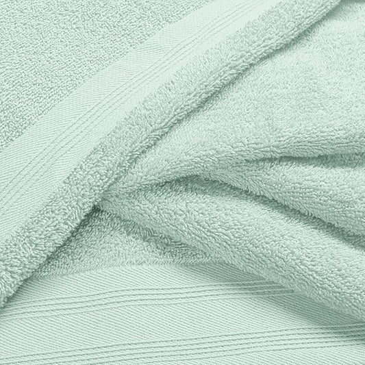 Ultra Soft 6 Pack Cotton Towel Set, Contains 2 Bath Towels 28x55 inch, 2 Hand Towels 16x24 inch & 2 Wash Coths 12x12 inch, Ideal Everyday use, Compact & Lightweight - Sea Green