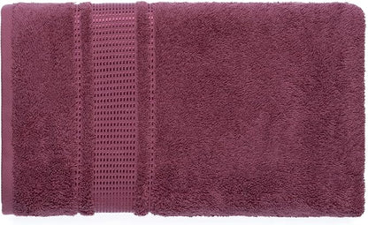 Melissa Linen Hand Towels, Set of 2, 100% Turkish Cotton Face Hand Towels for Bathroom, 20 in x 35 in, Absorbent, Quick Dry, Spa and Hotel Quality Bathroom Towels, Dark Reddish Purple
