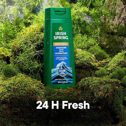 Irish Spring Moisture Blast Body Wash for Men, 20 Fl Oz (Pack of 2)