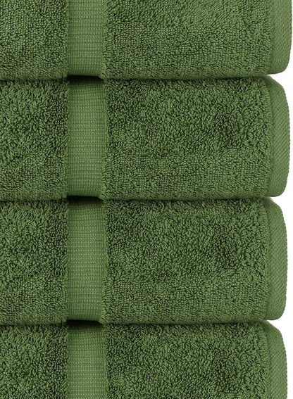 Chakir Turkish Linens | Hotel & Spa Quality 100% Cotton Premium Turkish Towels | Soft & Absorbent (8-Piece Towel Sets, Moss)