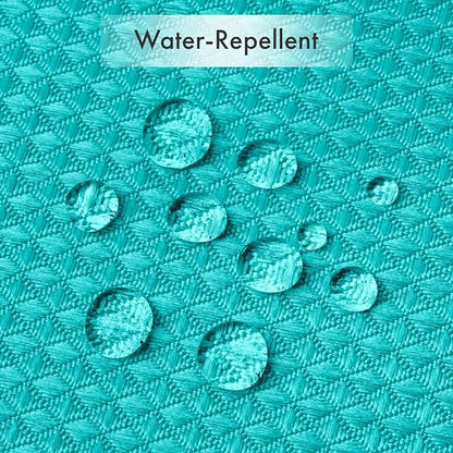 AmazerBath Teal Shower Curtain Waffle Textured, Turquoise Shower Curtains for Bathroom, Thick Fabric Heavy Duty 240GSM, Hotel Quality Bathroom Shower Curtains, Premium Polyester, 72 x 72 Inches
