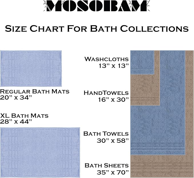 Mosobam Luxury Turkish Bath Towels 30X58 Charcoal Gray (Dark Grey) 700 GSM Bamboo Viscose & Aegean Turkish Combed Cotton