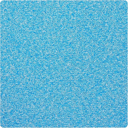 Enkosi Loofah Shower Mat Non Slip – Square Anti Slip Bath Mat for Inside Showers, Bathtub, Tub, Bathroom - Cushioned, Quick Dry PVC with Drain Holes - Secure Grip Safety Pad (Aqua Blue 24x24)