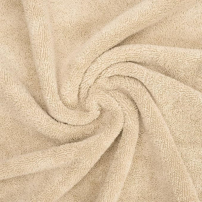 American Soft Linen Salem 100% Cotton Turkish 4 Piece Bath Towels for Bathroom, 600 GSM Soft Absorbent Quick Dry Bath Towel Set, Beige