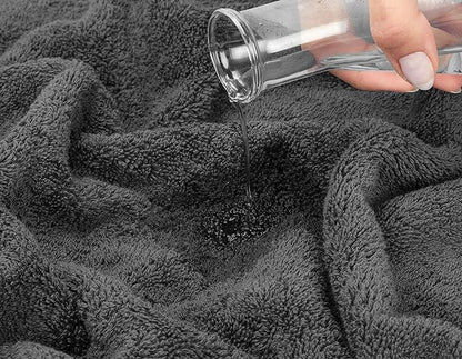 American Soft Linen 35x70 Jumbo Large Bath Towels, 600 GSM 100% Cotton Turkish Bath Sheet, Oversized Luxury Bath Towels for Bathroom Beach and Pool, Dark Gray