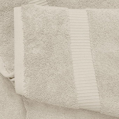 SALBAKOS 100% Turkish Cotton Extra Large Bath Sheet Set of 2 35x70 inch | Heirloom Quality | Hotel & Spa Collection | Soft, Absorbent Oversize Bath Towels | Made in Turkey (Stone, 2 Bath Sheets)