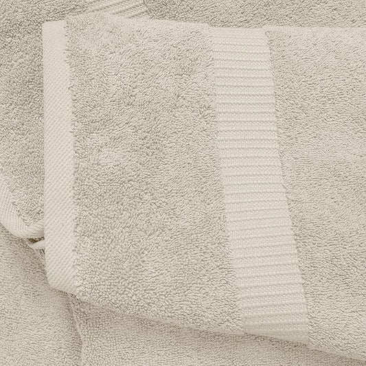 SALBAKOS 100% Turkish Cotton Extra Large Bath Sheet Set of 2 35x70 inch | Heirloom Quality | Hotel & Spa Collection | Soft, Absorbent Oversize Bath Towels | Made in Turkey (Stone, 2 Bath Sheets)