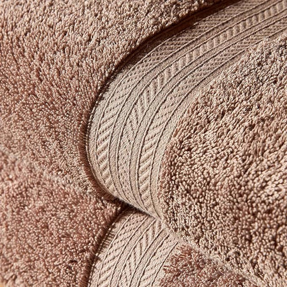 Christy Renaissance 4 Piece Brown Towel Set | 100% Egyptian Cotton | Luxury Bathroom Towels | Soft and Super Absorbent | 675 GSM | 2 Bath Sheet 2 Hand | Mink