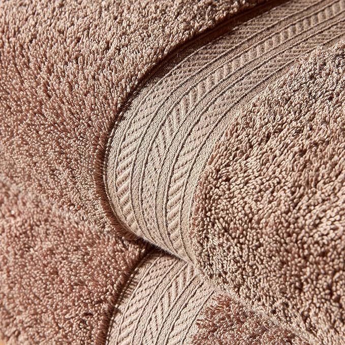 Christy Renaissance 6 Piece Brown Towel Set | 100% Egyptian Cotton | Luxury Bathroom Towels | Soft and Super Absorbent | 675 GSM | 2 Bath Sheet 2 Bath 2 Hand | Mink