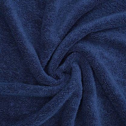 American Soft Linen Salem 100% Cotton Turkish 4 Piece Hand Towels for Bathroom, 600 GSM Soft Absorbent Quickdry Hand Face Towel Set, Navy Blue