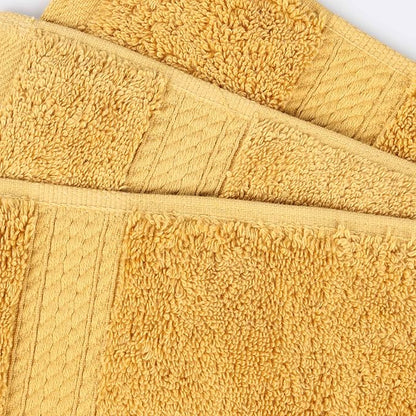 BLUENILEMILLS Madison Egyptian Cotton Face Towel/Washcloth Set, for Kitchen, Bathroom, Shower, Plush, 800 GSM, Highly Absorbent and Ultra-Soft Face Towels, Washcloths, Set of 6, Gold