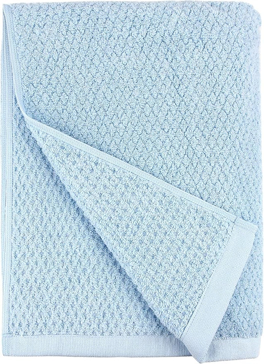 Everplush Diamond Jacquard Quick Dry Bath Towel,1Pack,Aquamarine