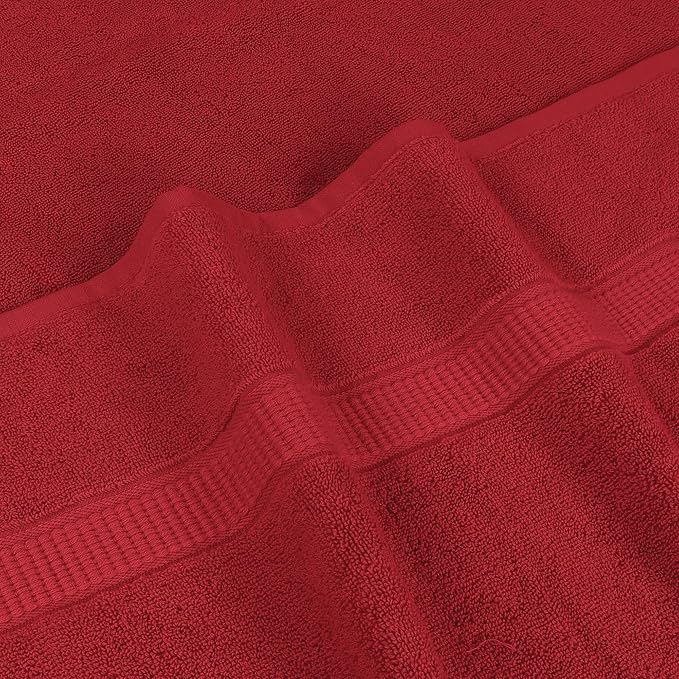 Utopia Towels Luxurious Jumbo Bath Sheet 2 Piece, 600 GSM, 35 by 70 Inches, 100% Ring Spun Cotton, Highly Absorbent and Quick Dry Extra Large Bath Towel, Super Soft Towel, Red