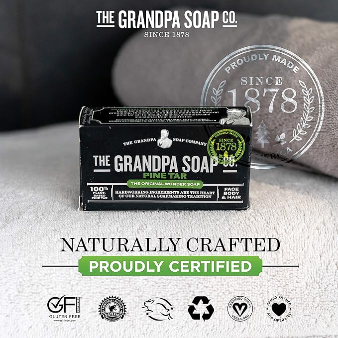 Grandpa's Brands Pine Tar Soap, 4.25 Ounce
