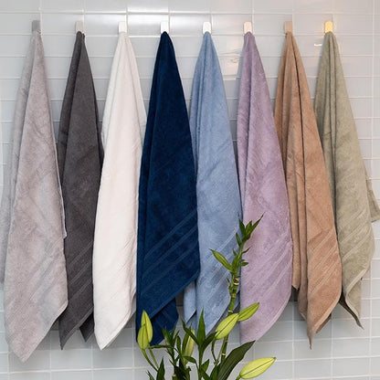 Mosobam Luxury Turkish Towels Set of 12 Washcloths 13X13 Navy Blue 700 GSM Bamboo Viscose & Aegean Turkish Combed Cotton