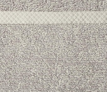 Amazon Basics Cotton Washcloths, Quick-Dry, 12" x 12", 12-Pack, Platinum