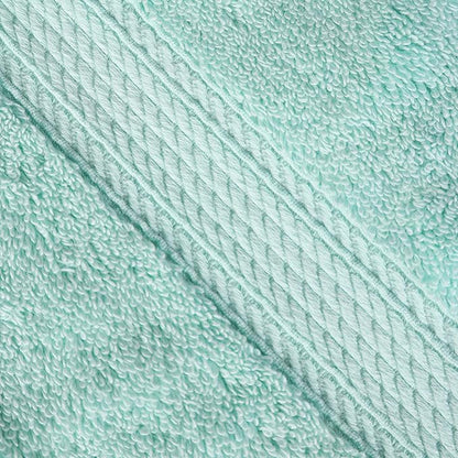 BNM Egyptian Cotton Heavyweight Towels, Ideal For Bathroom, Shower, Spa, Hotel, 800 GSM, Face/ Washcloths, Hand Towels, Bath Towels, Highly-Absorbent, Luxury Home Basics, 9 Piece Towel Set, Sea Foam