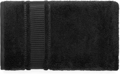 Melissa Linen, 2 Piece Hand Towel Set, 100% Turkish Cotton Face Hand Towels for Bathroom, 20 in x 35 in, Absorbent, Quick Dry, Durable and Soft, Spa and Hotel Quality, Jet Black