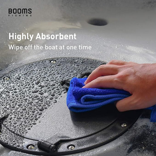 Booms Fishing B0T Microfiber Fishing Towel with Clip, 3 Pack Blue