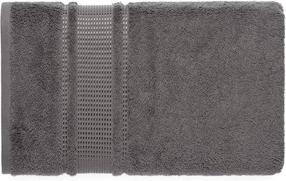 Melissa Linen, 4 Piece Washcloth, 100% Turkish Cotton Towel Set for Bath and Kitchen, 12 in x 12 in, Absorbent, Quick Dry, Durable and Soft, Wash Rags, Dark Gray