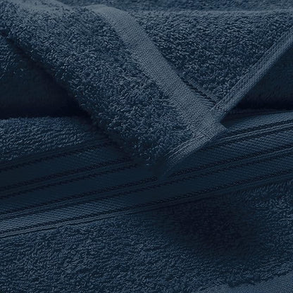 BOUTIQUO Ultra Soft Cotton 6 -Piece Hand Towel Set 16x24 Inch, Ideal for use in Bathroom, Kitchen, Gym, Spa & General Cleaning, Compact & Lightweight Multi Purpose Hand Towels - Mineral Blue