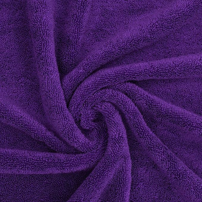 American Soft Linen Salem 100% Cotton Turkish 4 Piece Bath Towels for Bathroom, 600 GSM Soft Absorbent Quick Dry Bath Towel Set, Purple