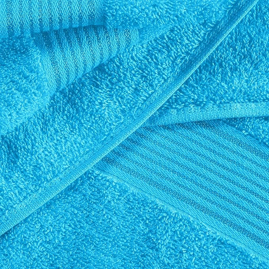 Belizzi Home Cotton 2 Pack Oversized Bath Sheet 35x70, Large Bath Sheet, Ultra Soft, Absorbent, Compact, Eco-Friendly, Recyclable, Quick Drying and Lightweight Towel - Turquoise Blue